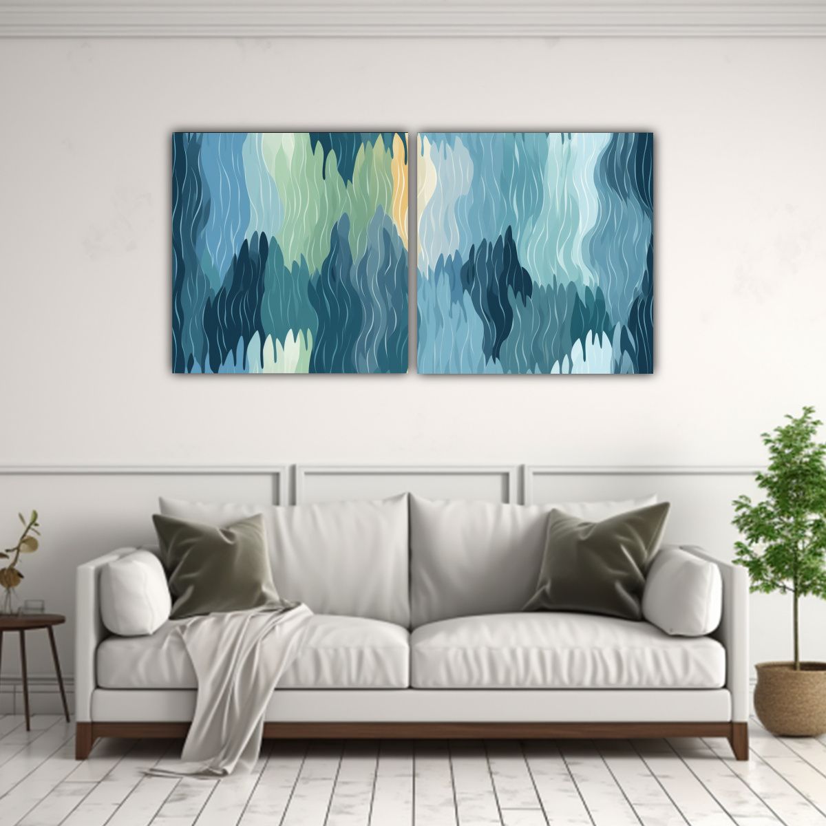 GENERICO - Pinturas Decorativas De Patrón De Cascada 60x30 Cm