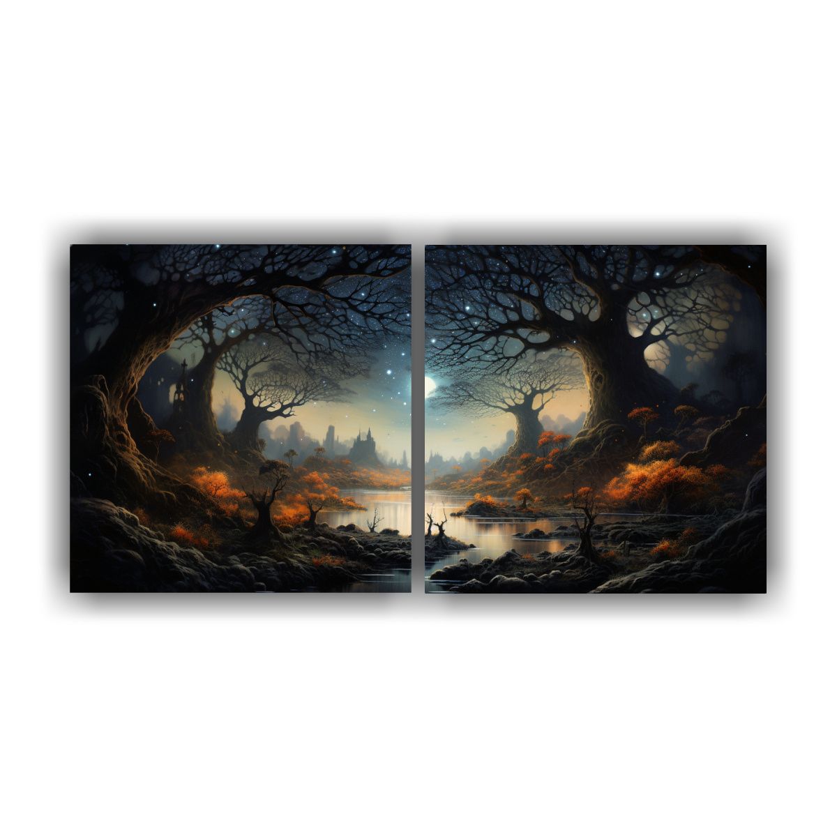 GENERICO - Cuadro Lienzo Decorativo Paisajes Místicos 60x30 Cm