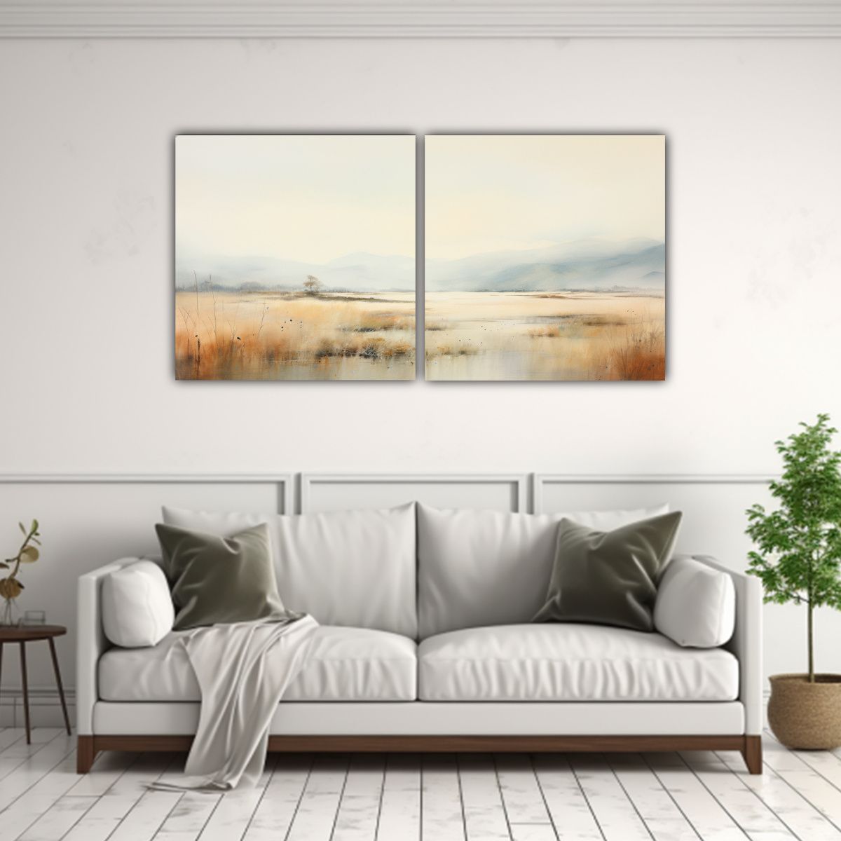 GENERICO - Paisaje Sereno De Arte Abstracto Para Decorar El 100x50 Cm