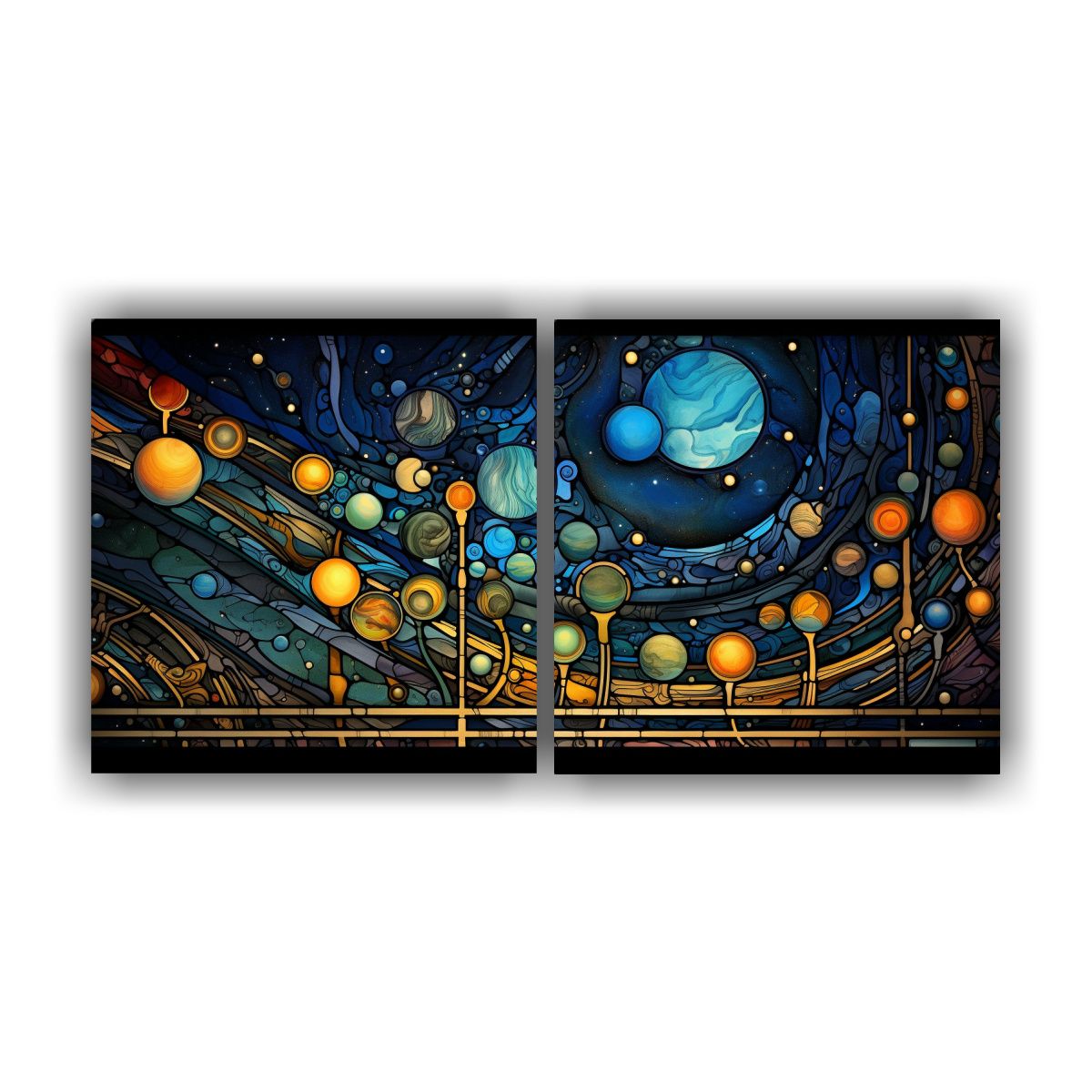 GENERICO - Cuadros Vanguardia Surrealista Reinterpretación 100x50 Cm