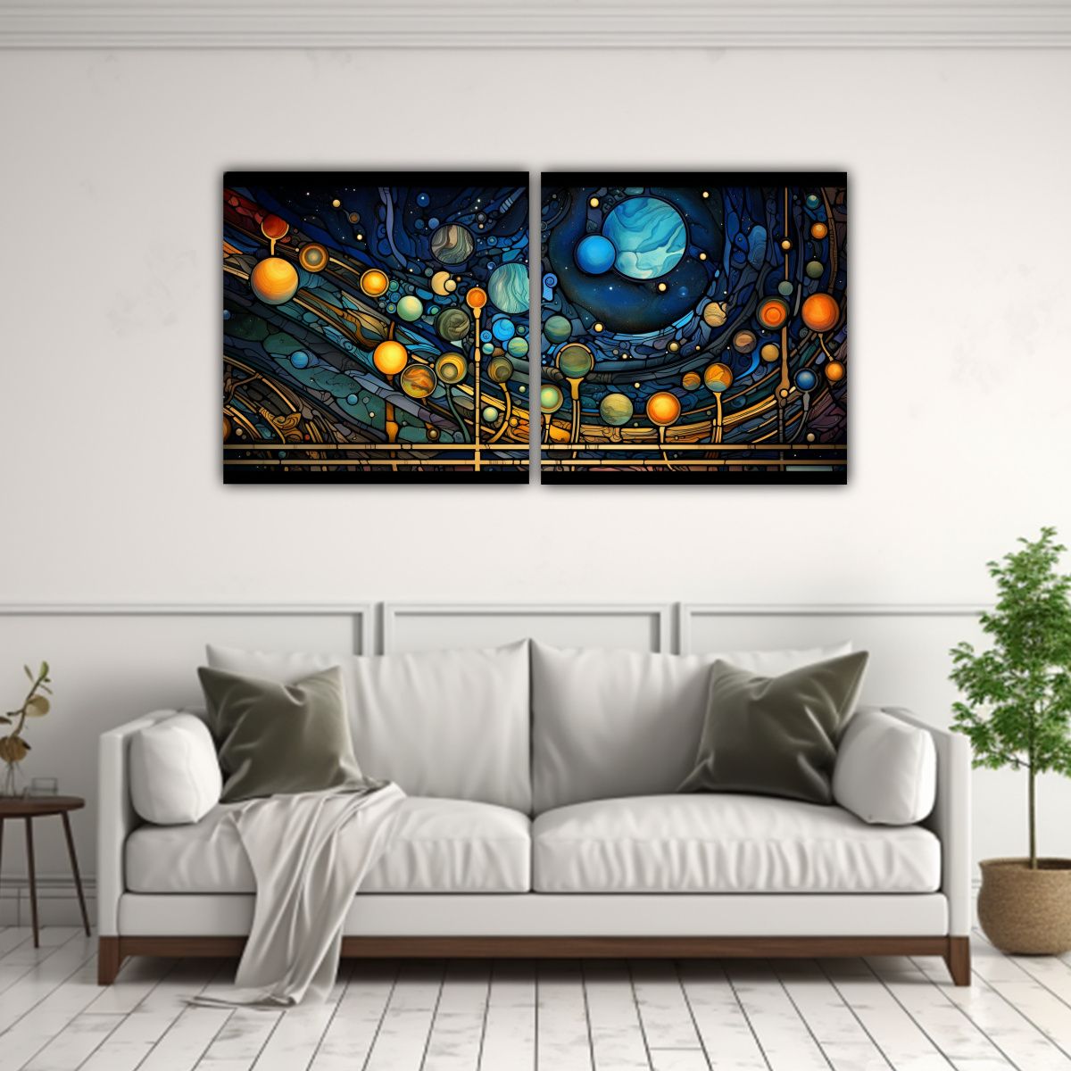 GENERICO - Cuadros Vanguardia Surrealista Reinterpretación 100x50 Cm