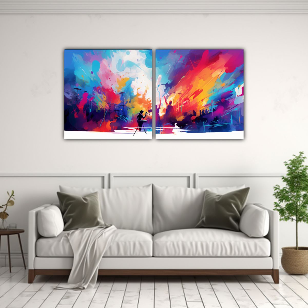 GENERICO - Pinturas Decorativas Abstractas Reinterpretación 60x30 Cm