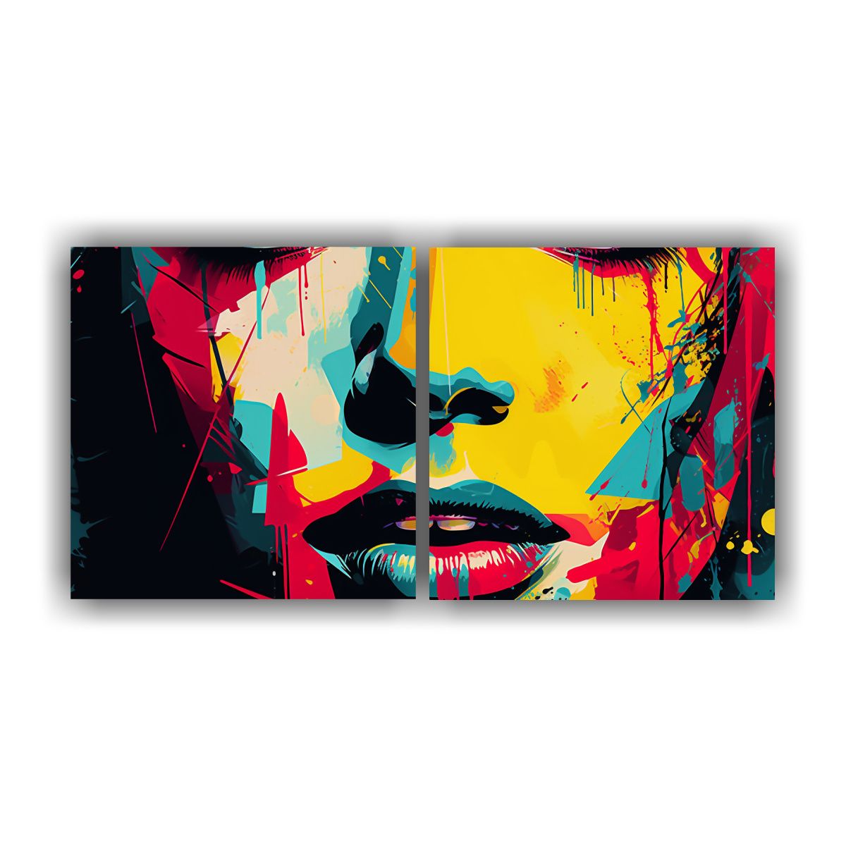 GENERICO - Pinturas Decorativas Abstractas Estilo Popart 80x40 Cm