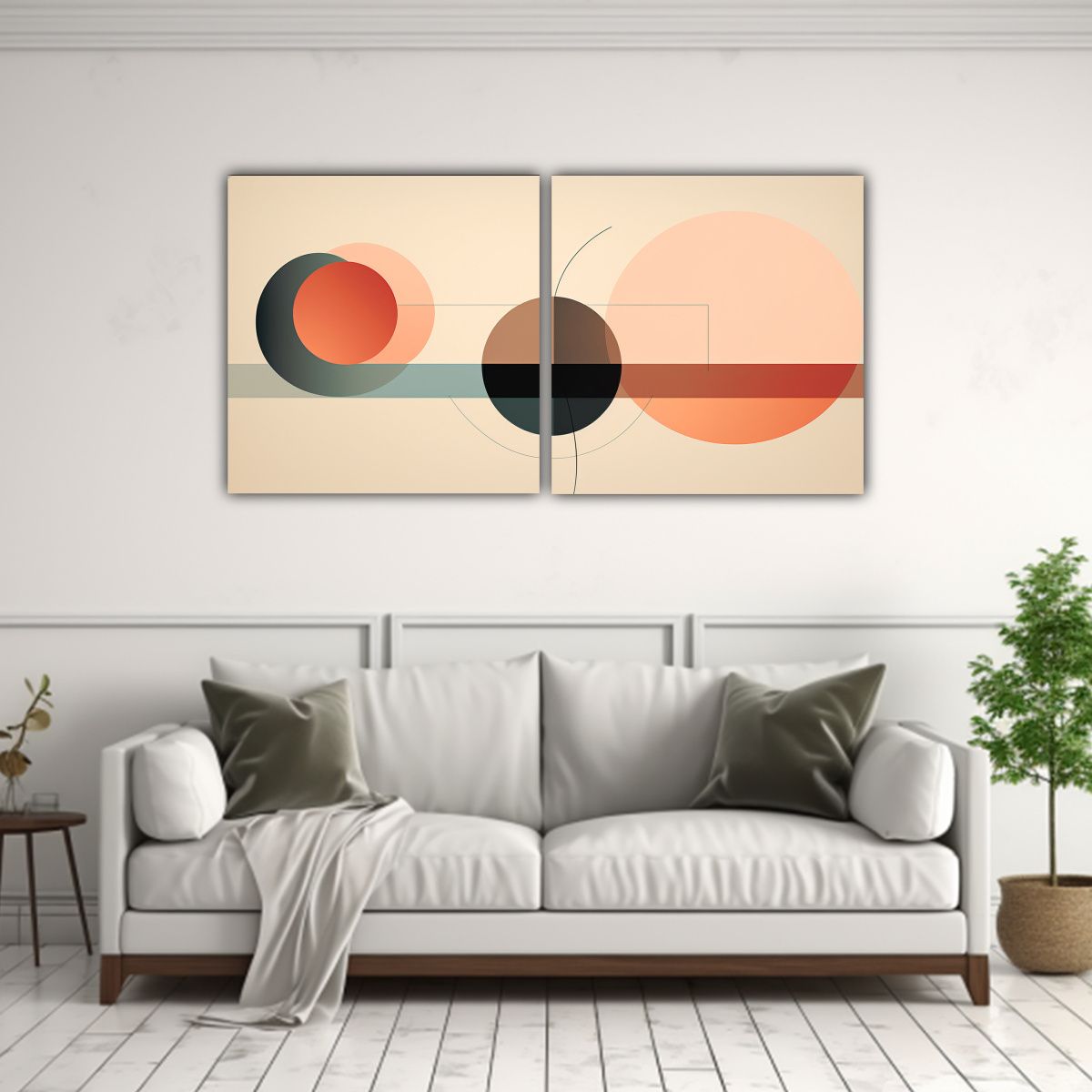 GENERICO - Cuadro Abstracto Exclusivo Para Decoración Boho 60x30 Cm