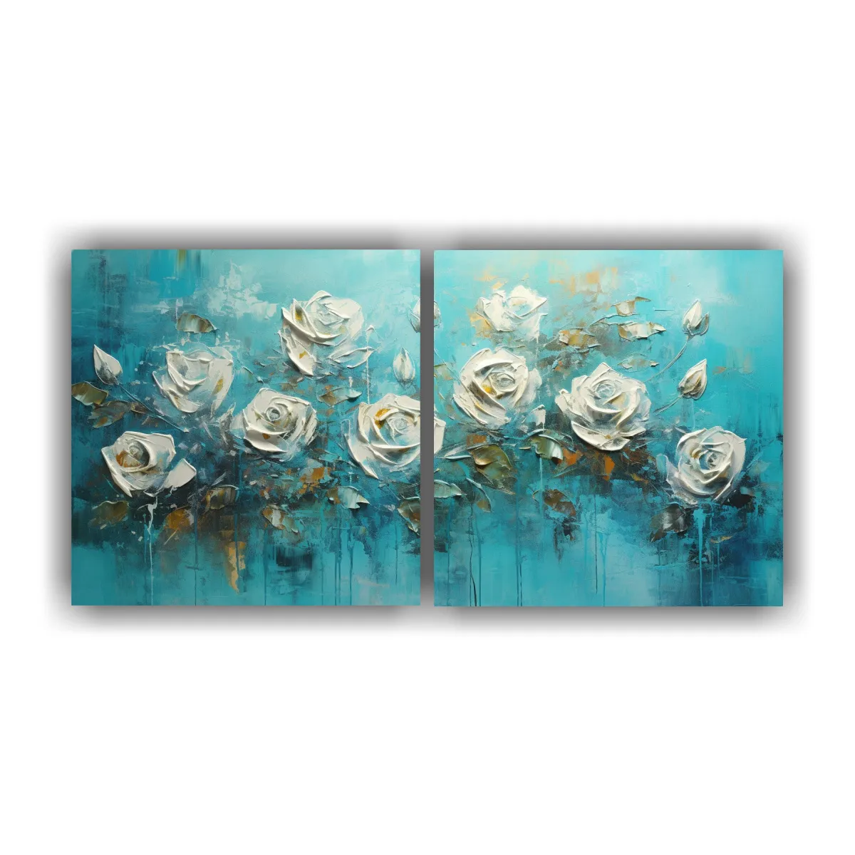 GENERICO - Cuadro Lienzos Vanguardia Naturaleza Viva Rosas 80x40 Cm