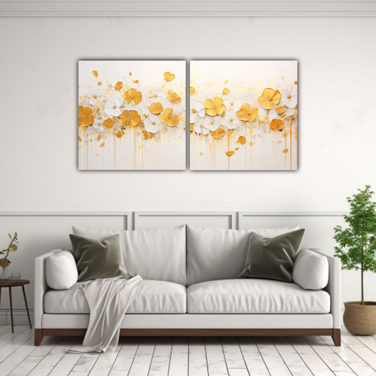 GENERICO - Dos Cuadros Movimiento Creatividad Arte 60x30 Cm