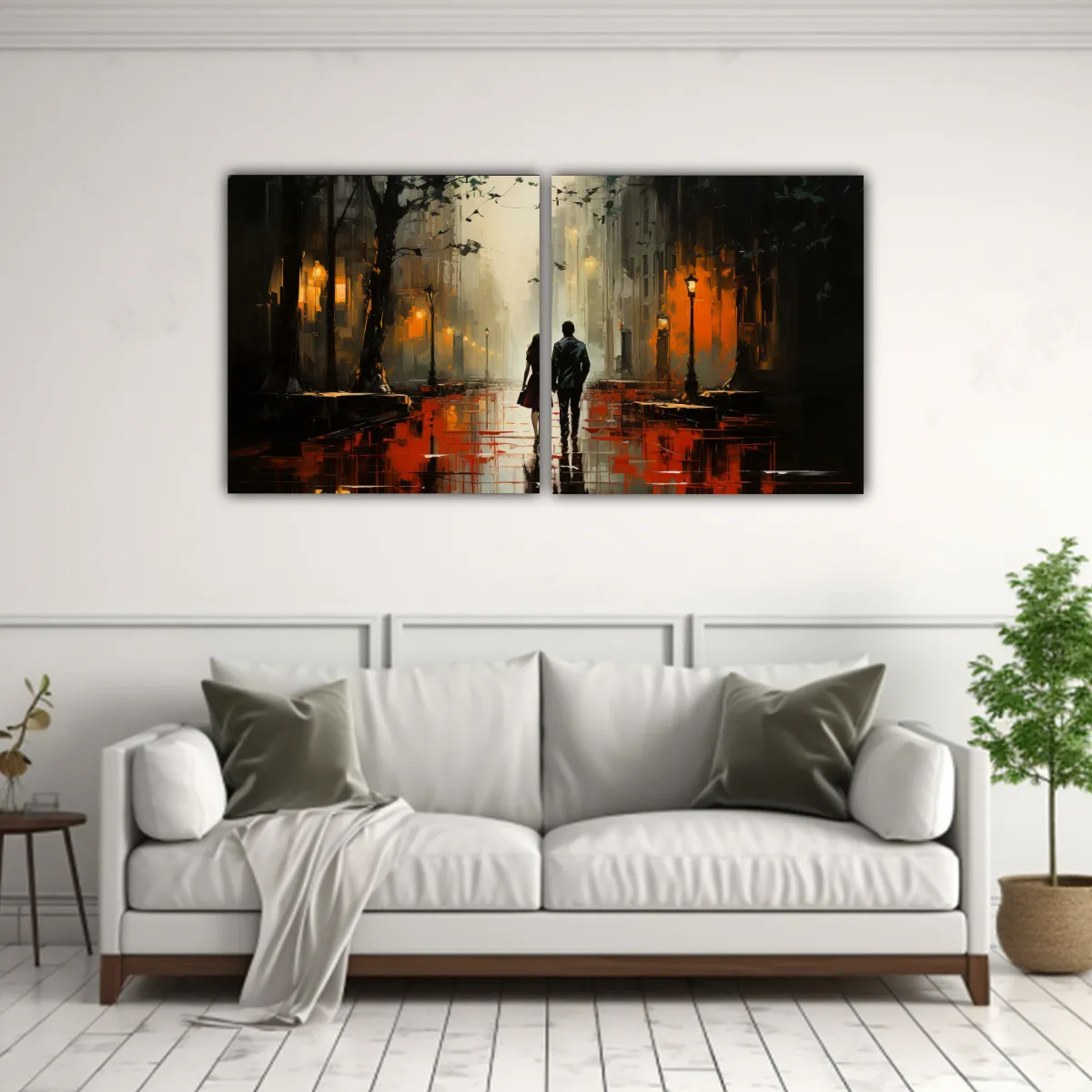 GENERICO - Pintura Cuadro Equilibrio Visual Caminando Bajo 100x50 Cm