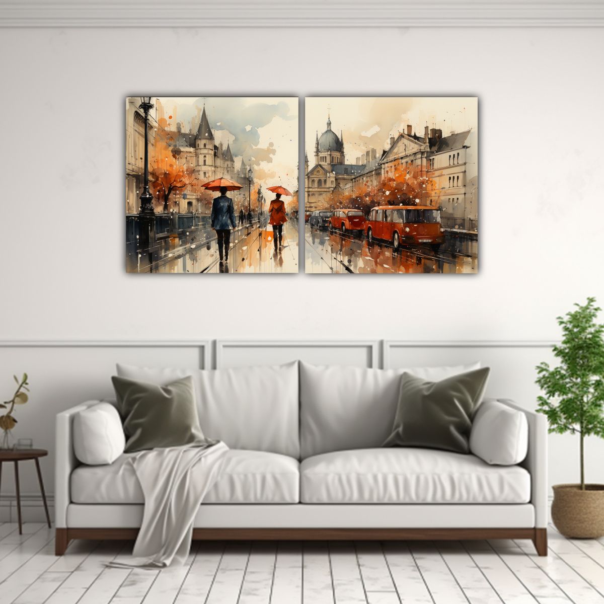 GENERICO - Pinturas Decorativas Elegantes De Una Pareja 60x30 Cm