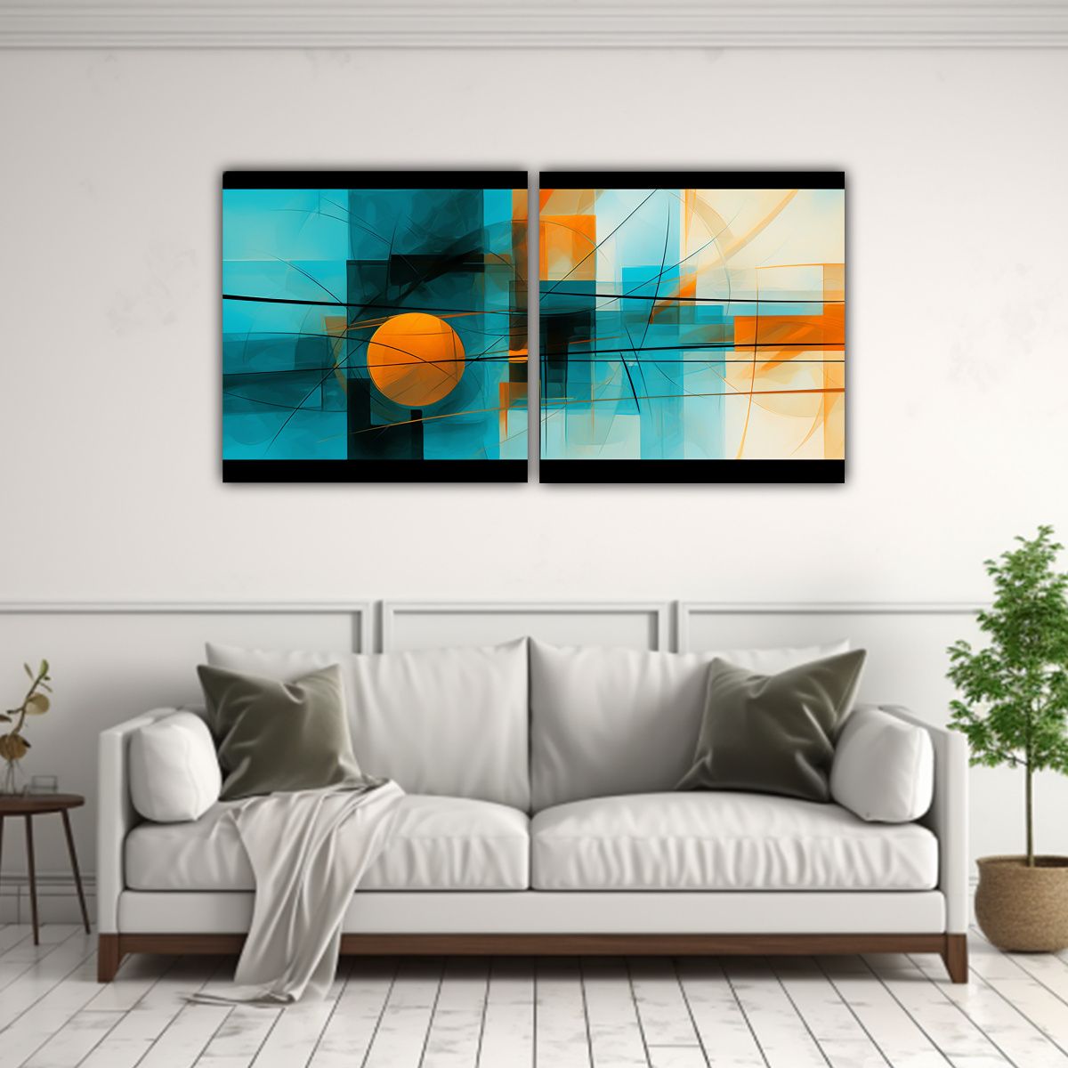 GENERICO - Cuadro Estilo Galería Regalo Pintura Abstracta 60x30 Cm