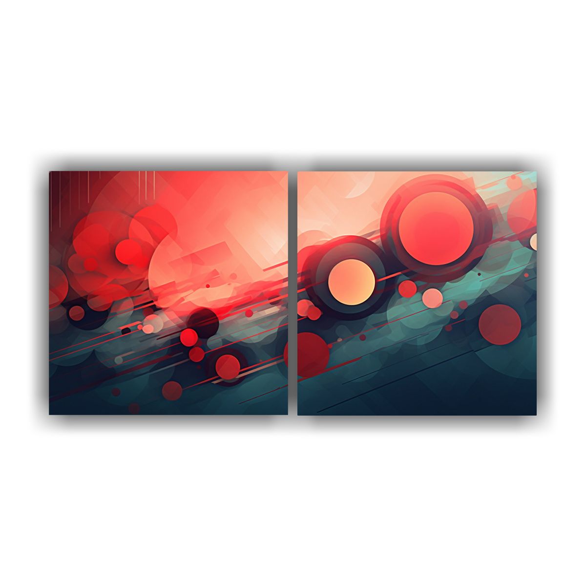 GENERICO - Lienzos Simétricos Abstractos Para Videojuegos 100x50 Cm