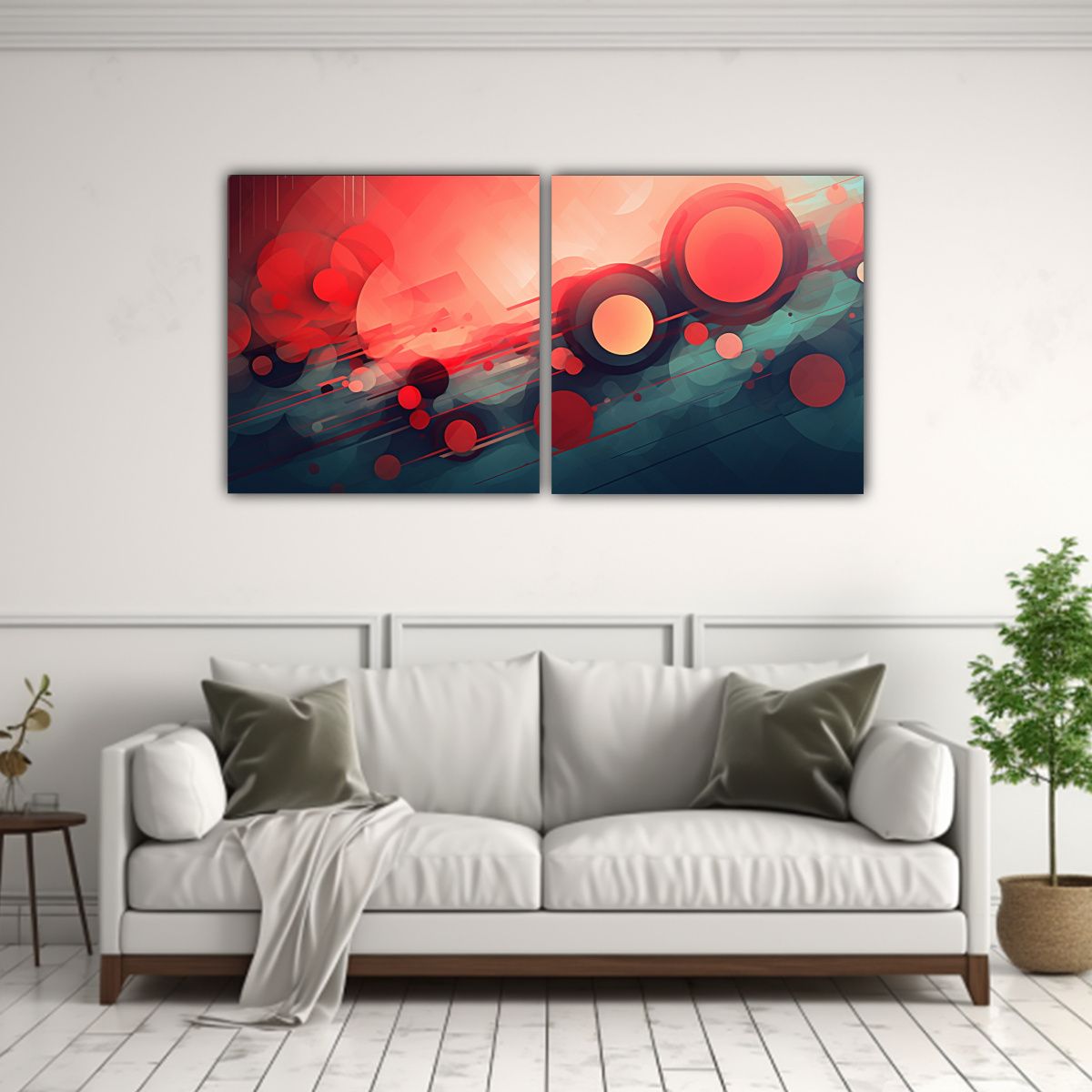 GENERICO - Lienzos Simétricos Abstractos Para Videojuegos 100x50 Cm