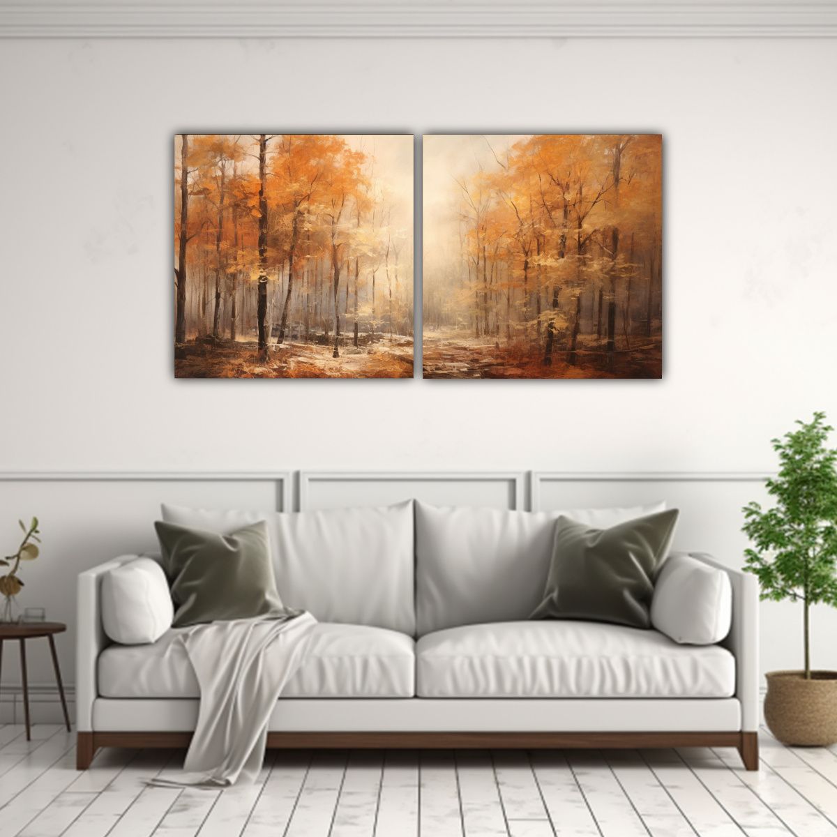 GENERICO - Pintura Al óleo Y Cera Fría Para Sala Cuadros 60x30 Cm