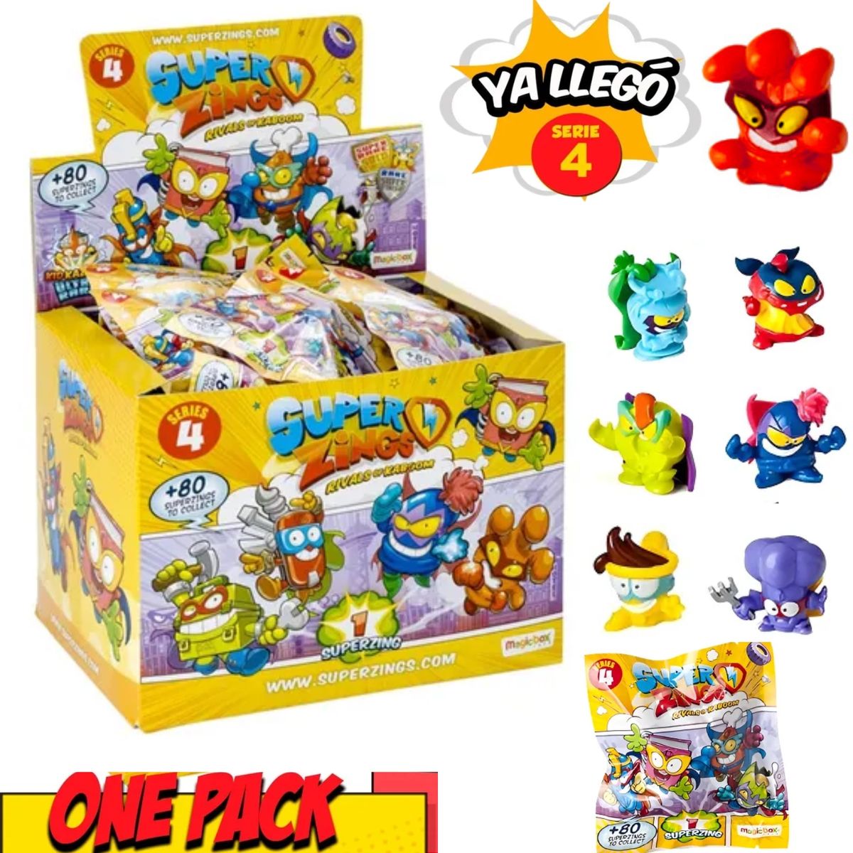 TIOZONEY - Superzings Serie 4 Caja 25 Personajes Originales  Rivals of kaboom