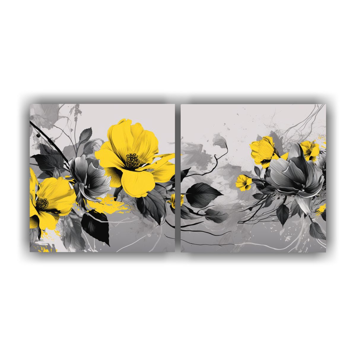 GENERICO - Cuadro Abstracción Surrealista Neonoir Estilo 60x30 Cm