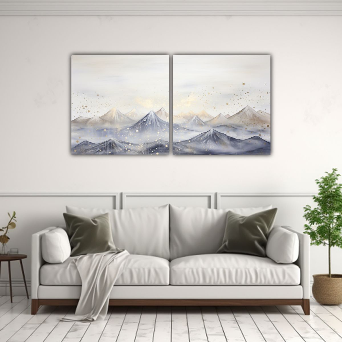 GENERICO - Arte En Paisaje Montañoso Con Estilo Elegante Y 80x40 Cm