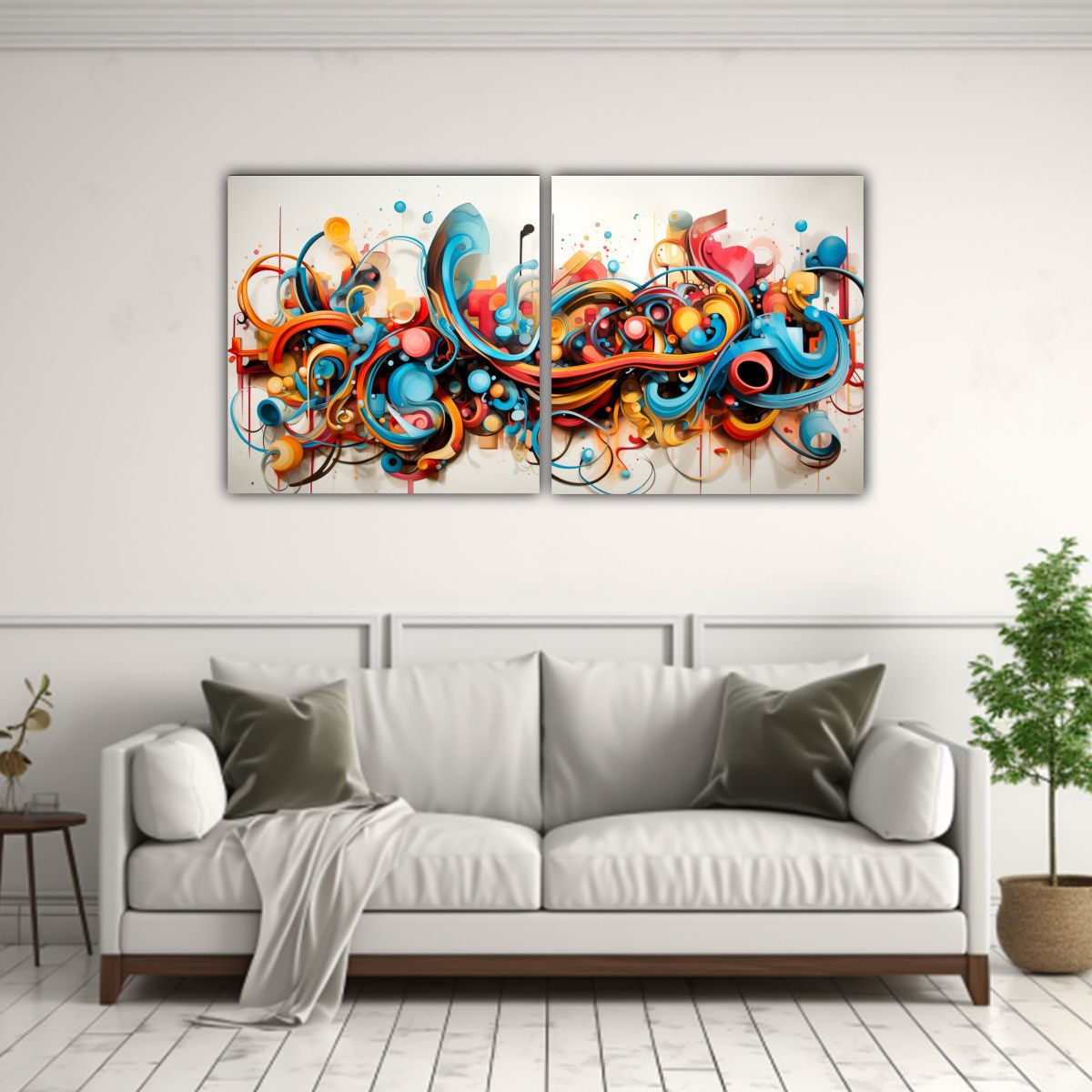 GENERICO - Lienzos Creativos Abstractos Asequibles 60x30 Cm