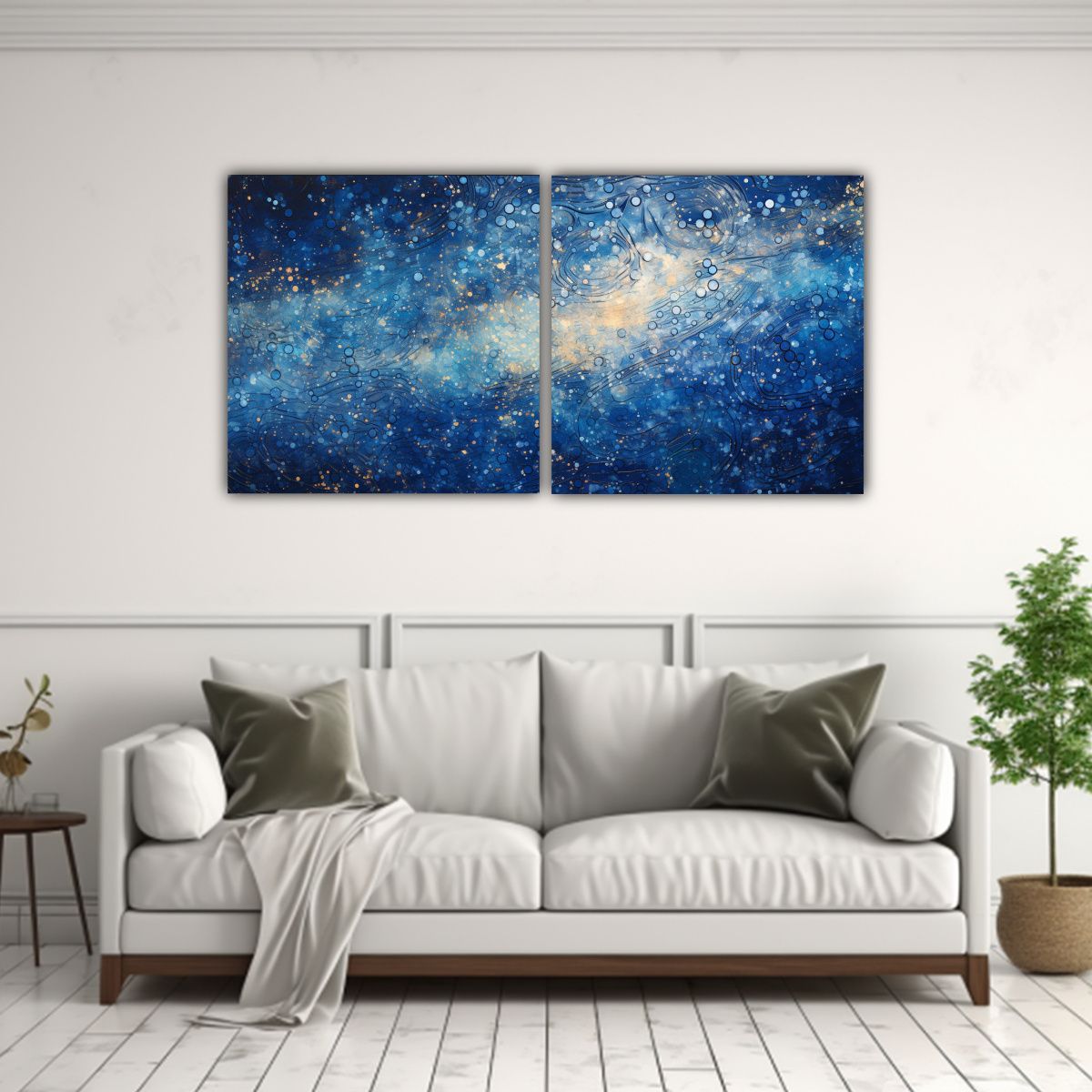 GENERICO - Cuadros Vanguardia Hogar Deco Estilo Puntillismo 80x40 Cm