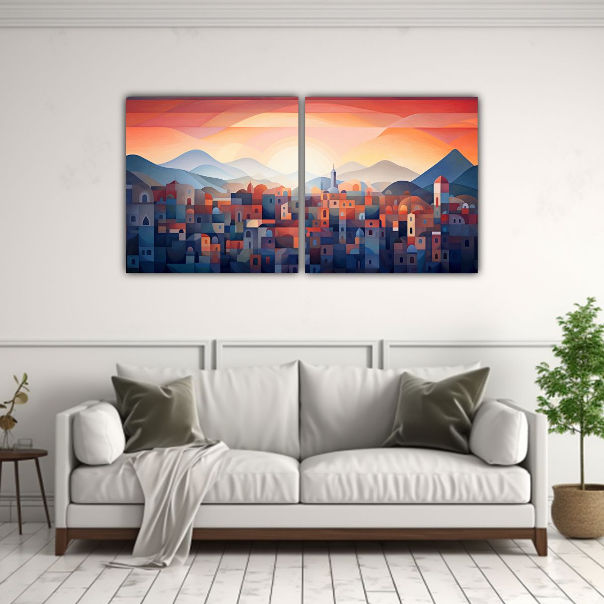 GENERICO - Pinturas Decorativas De Amaneceres Con Gradientes 60x30 Cm