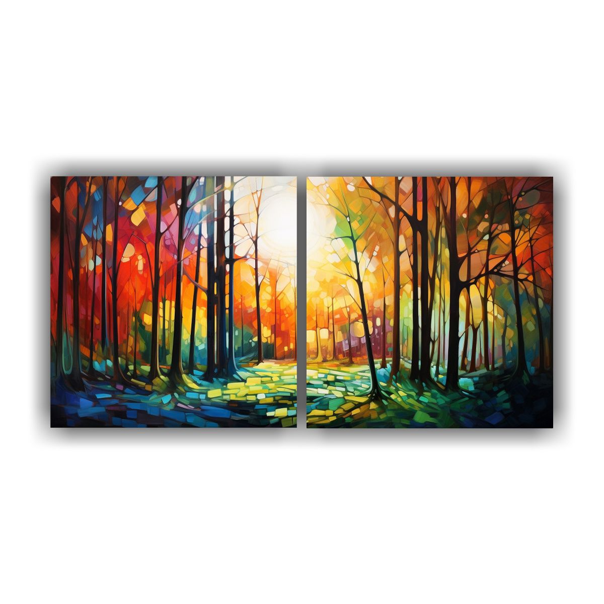 GENERICO - Pinturas Decorativas Abstractas De Bosque 100x50 Cm