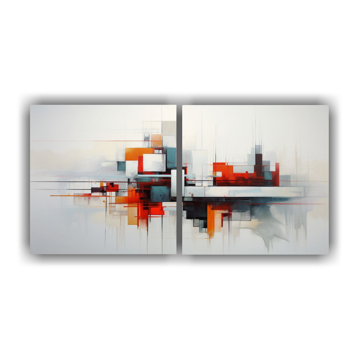 GENERICO - Cuadros Modernos Abstractos Horizontales De 80x40 Cm