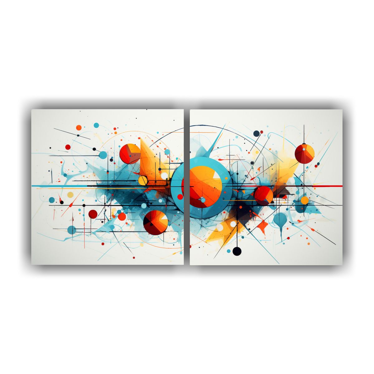 GENERICO - Pintura Abstracta Digital De Alta Resolución 100x50 Cm