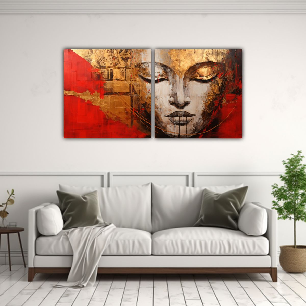 GENERICO - Pinturas Abstractas De Belleza Expresión Dos 80x40 Cm