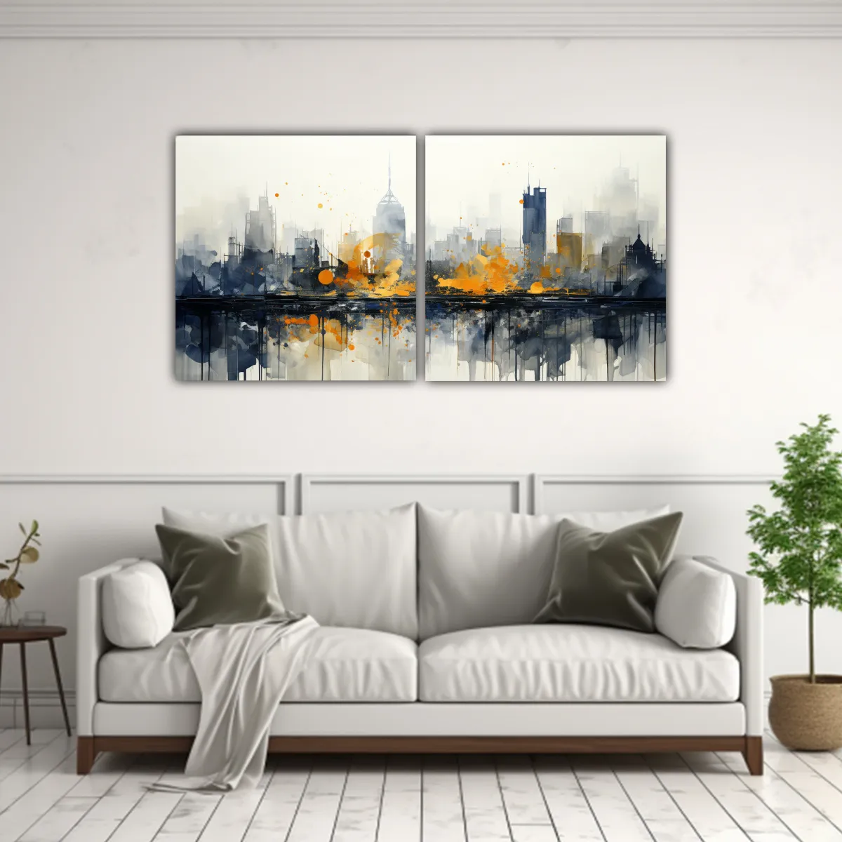GENERICO - Conjunto De 2 Lienzos De Tela Con Imagen De 100x50 Cm