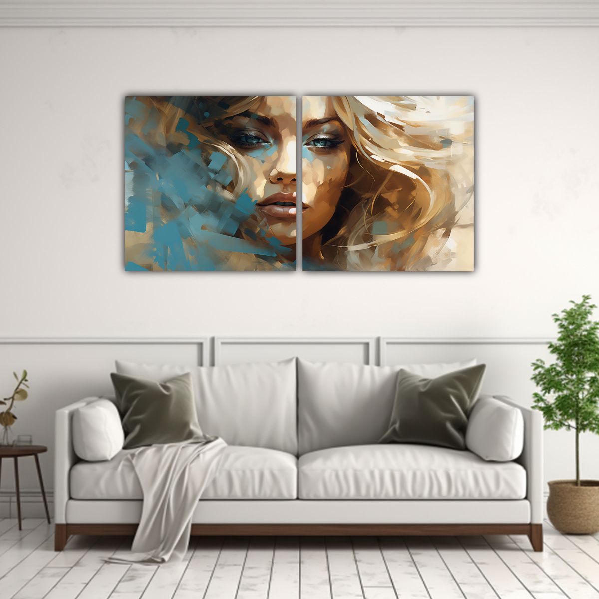 GENERICO - Pintura Abstracta En Bastidor Con Perspectiva De 100x50 Cm