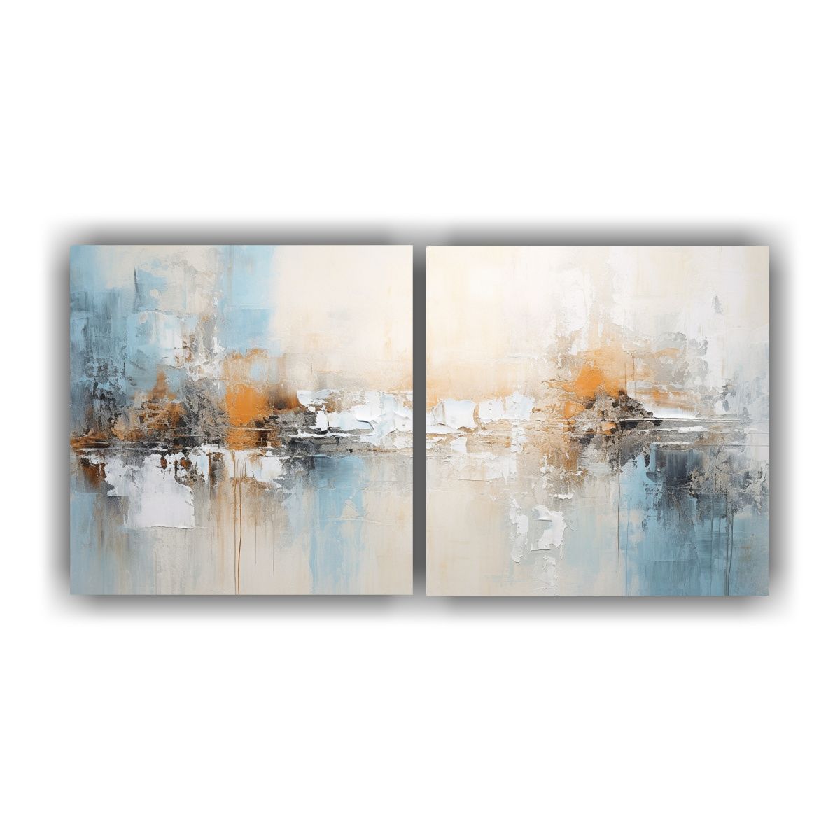 GENERICO - Pinturas Abstractas Con Pinceladas Decorativas En 60x30 Cm