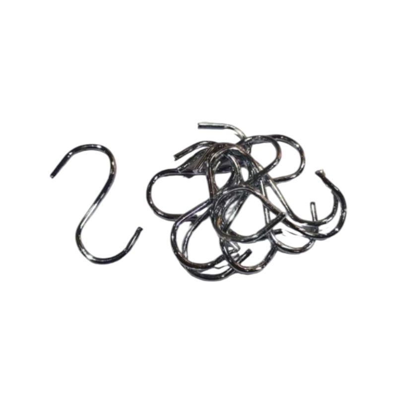 GENERICO - Set 30 Ganchos S de Metal 4.5cm Gms