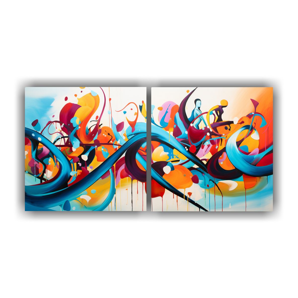 GENERICO - Cuadros Decorativos De Equilibrio Abstracto En 60x30 Cm