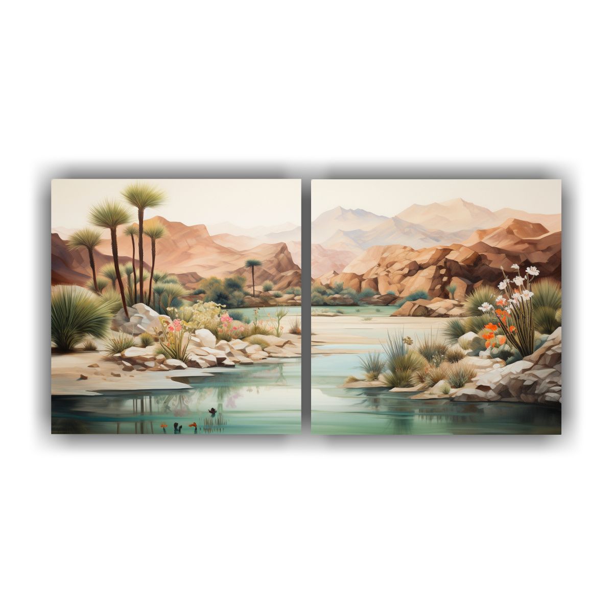 GENERICO - Arte Pared Fotografía Oasis Sereno Desierto 100x50 Cm