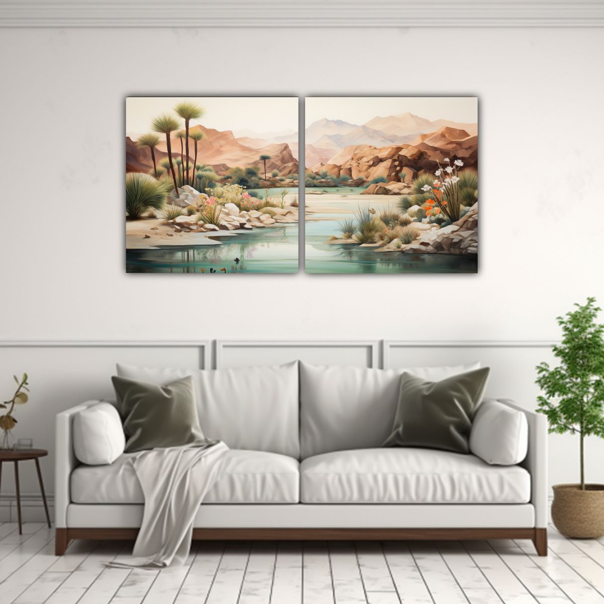 GENERICO - Arte Pared Fotografía Oasis Sereno Desierto 100x50 Cm