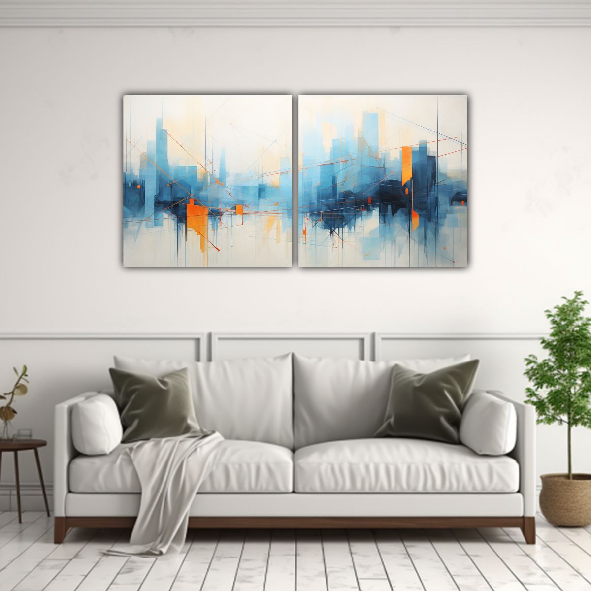 GENERICO - Cuadro Acuarela Representación Abstracta De 100x50 Cm