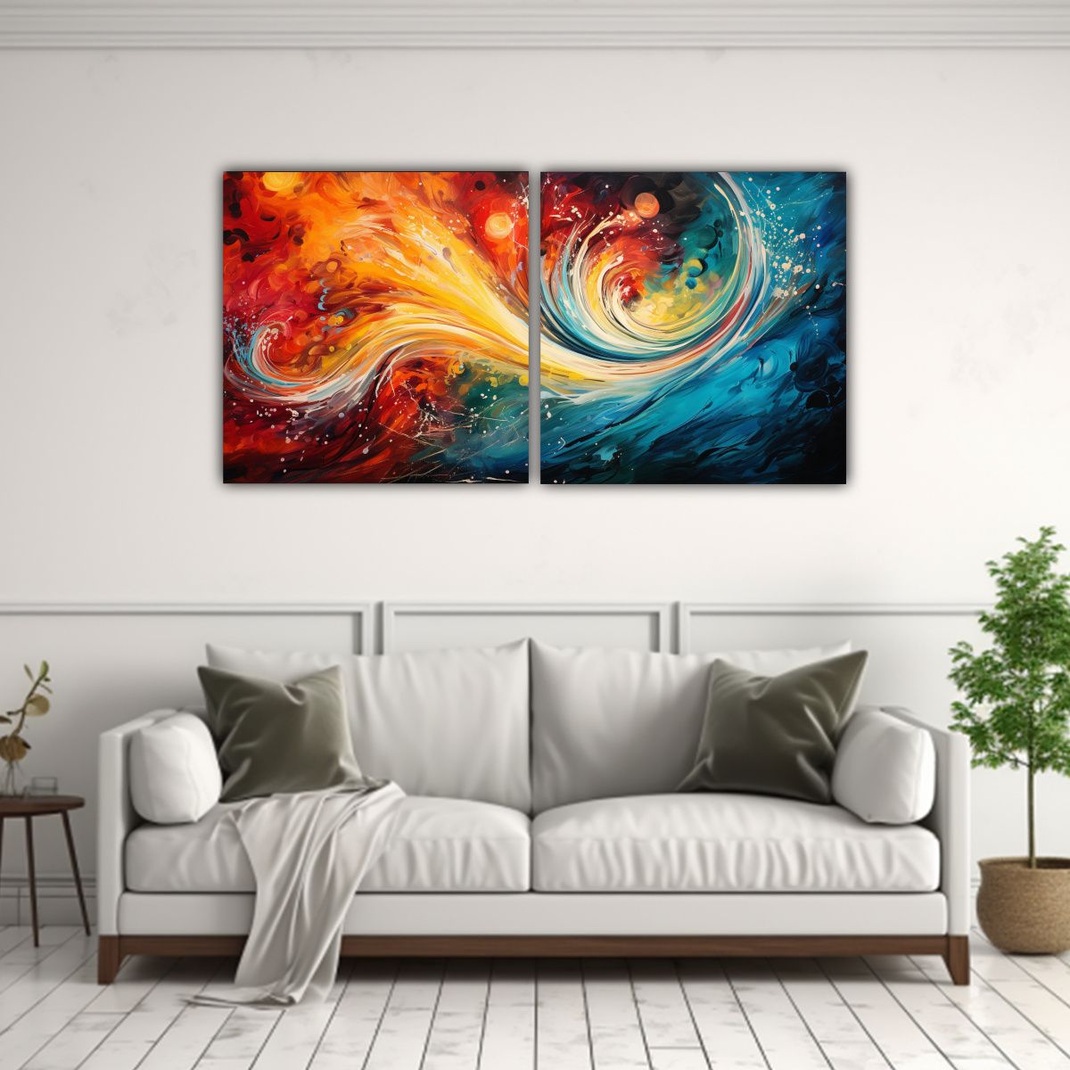 GENERICO - Cuadro Decorativo Abstracto Fusión De Literatura 80x40 Cm