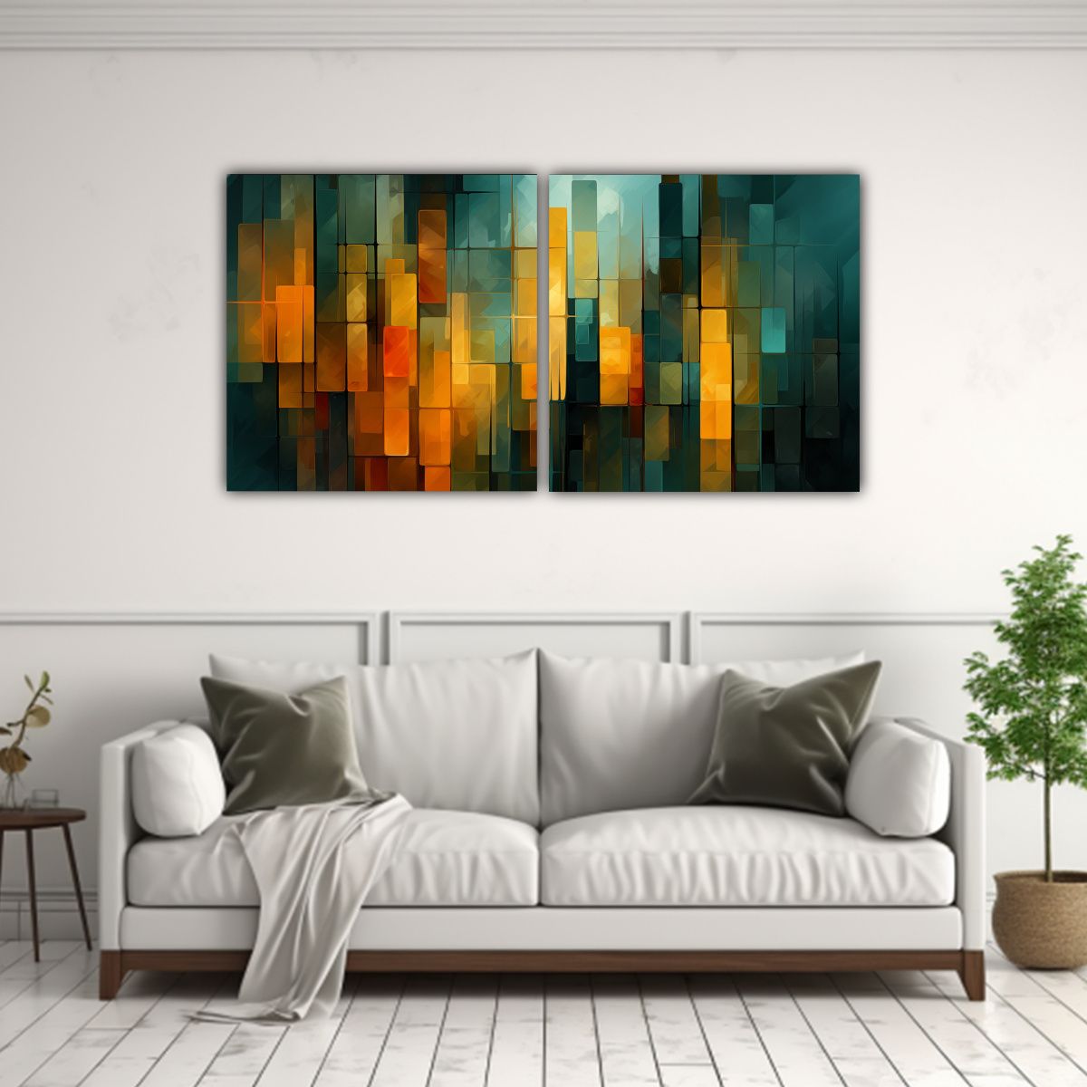 GENERICO - Cuadros Tela Sublimada Modernidad Con 60x30 Cm