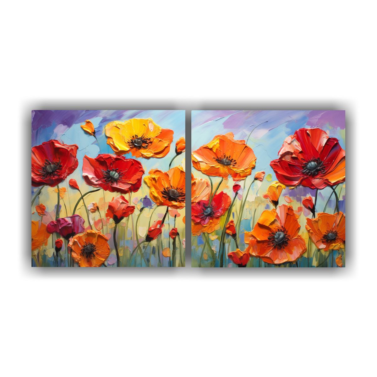 GENERICO - Pintura En Lienzo De Dos Composiciones Impreso 100x50 Cm