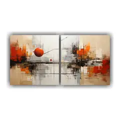 GENERICO - Cuadro De Arte De Pared Tachisme Para Una 80x40 Cm