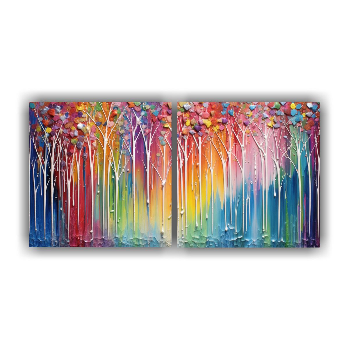 GENERICO - Pintura Decorativa En Colores Del Arcoíris Y 100x50 Cm