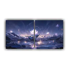 GENERICO - Pintura En Lienzo Estilo Magic Black Lotus De 100x50 Cm