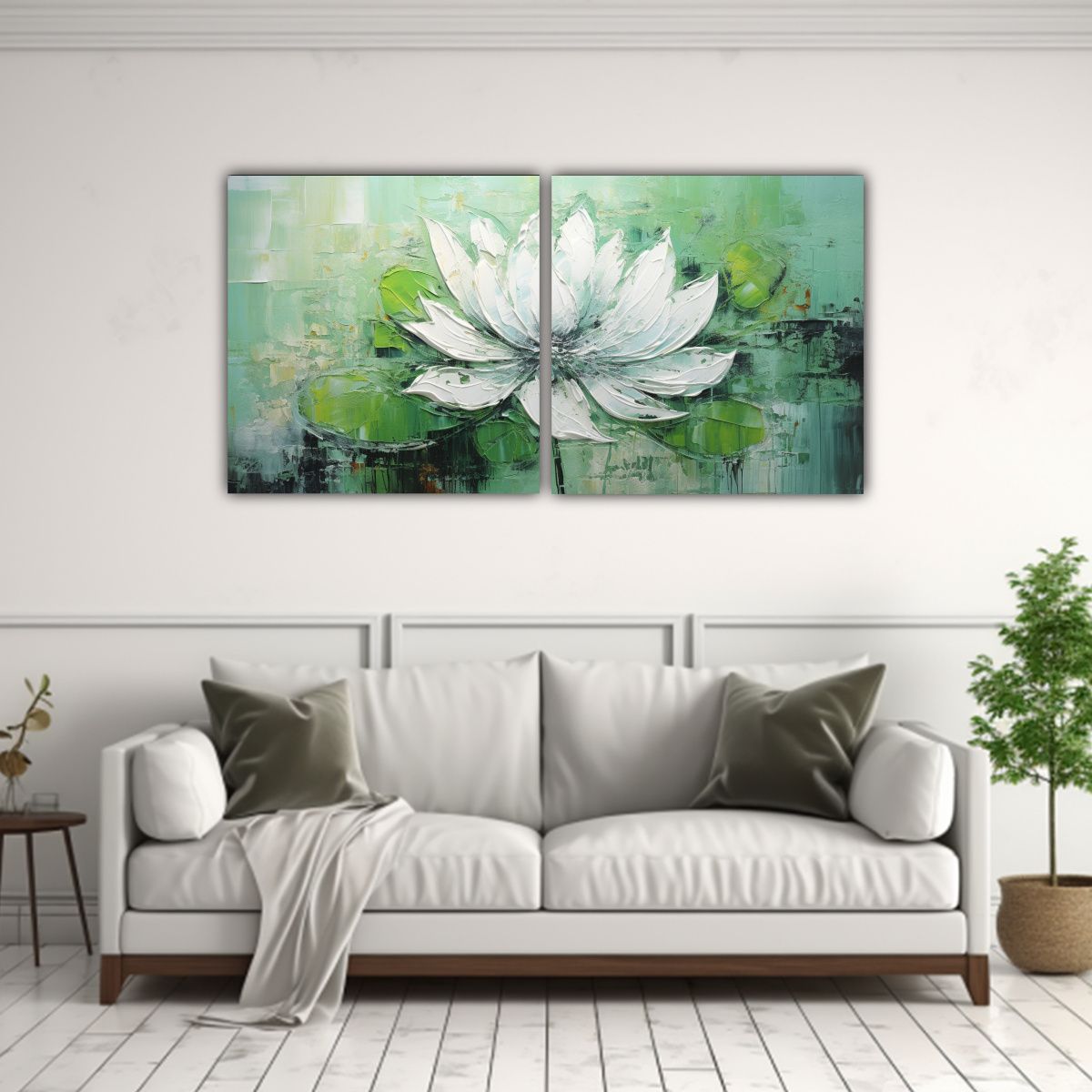 GENERICO - Pintura En Lienzo Estilo Dos Composiciones 60x30 Cm