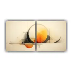 GENERICO - Conjunto De 2 Telas En Bastidor Con Diseño 80x40 Cm