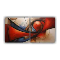 GENERICO - Pintura Abstracta Moderna Decorativa Colores En 60x30 Cm