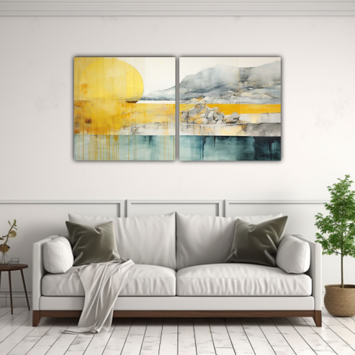GENERICO - Cuadro Expresión Inspiración Con Acuarela 100x50 Cm