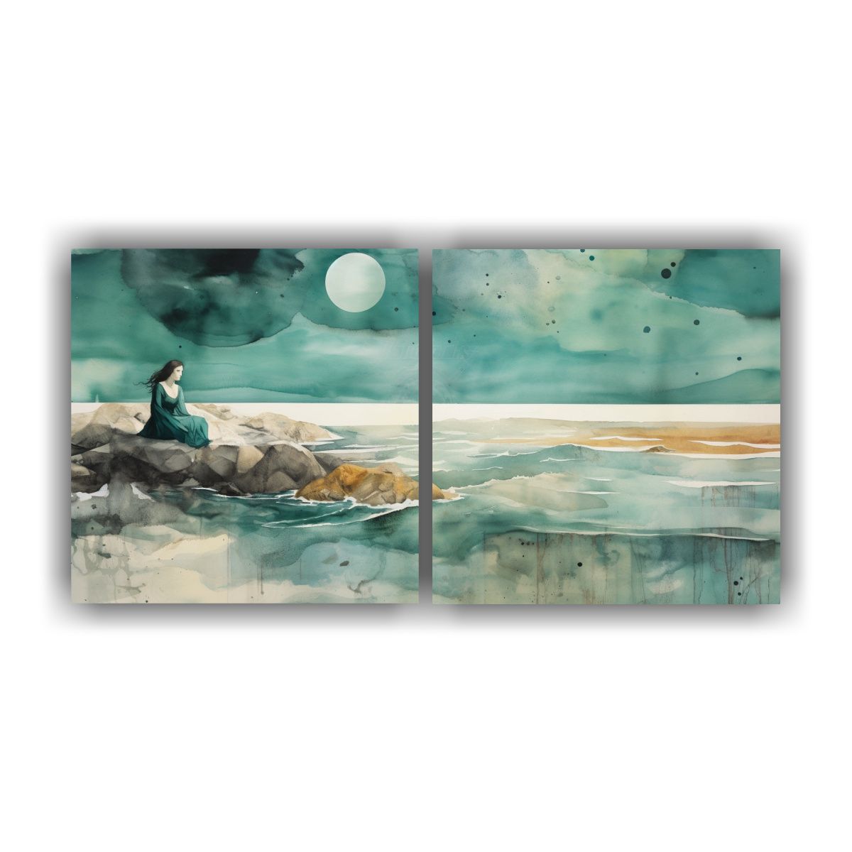 GENERICO - Cuadros Acuarela Para Comedor Vibrantes Colores 60x30 Cm