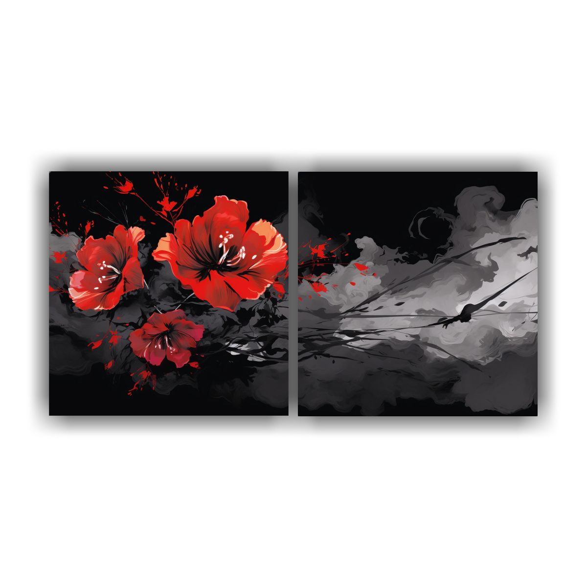 GENERICO - Pinturas Decorativas Estilo Neonoir Con Finas 80x40 Cm