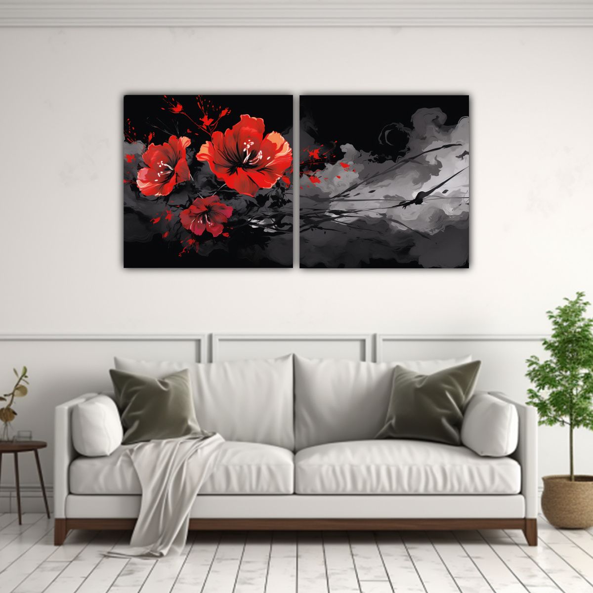 GENERICO - Pinturas Decorativas Estilo Neonoir Con Finas 80x40 Cm