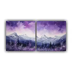 GENERICO - Cuadro Decorativo De Paisaje De Montaña Con 100x50 Cm