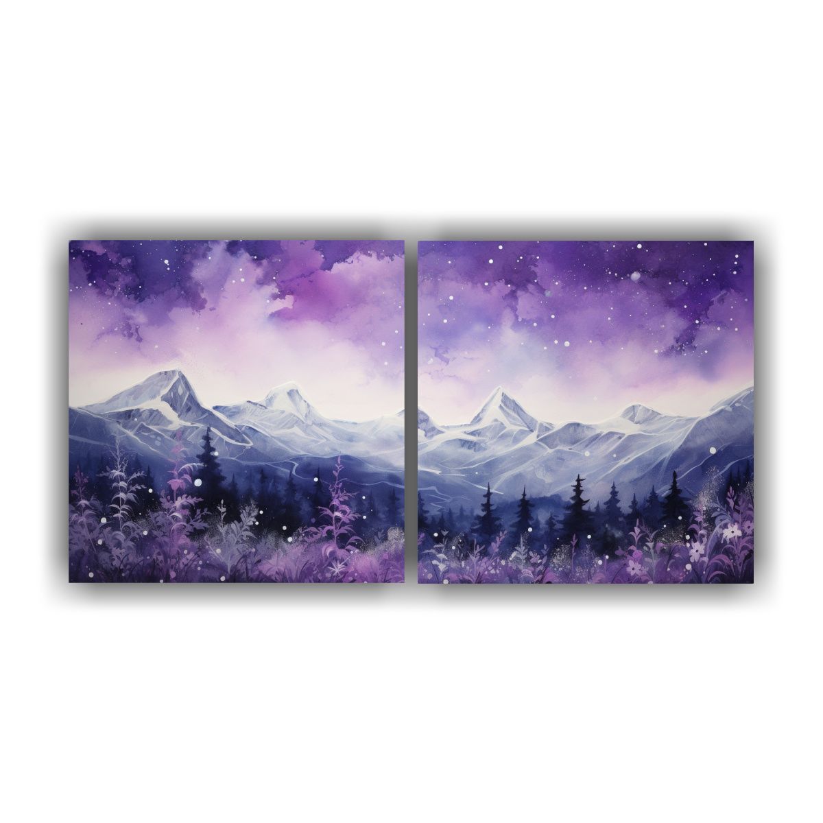 GENERICO - Cuadro Decorativo De Paisaje De Montaña Con 80x40 Cm