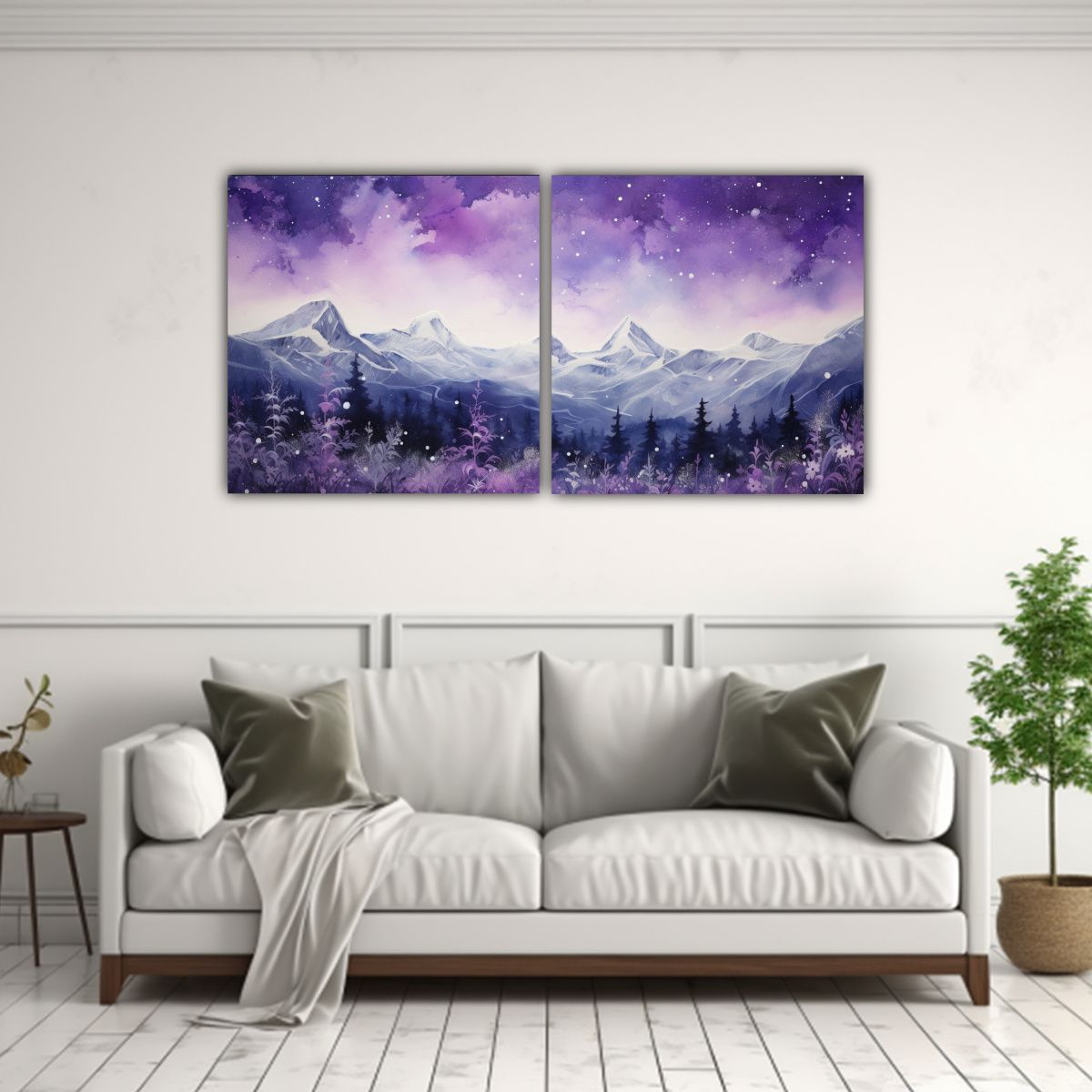 GENERICO - Cuadro Decorativo De Paisaje De Montaña Con 80x40 Cm